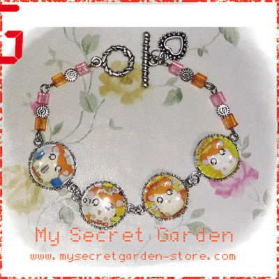 Hamtaro とっとこハム太郎 anime Cabochon Bracelet  Hamtaro とっとこハム太郎 anime Cabochon Bracelet